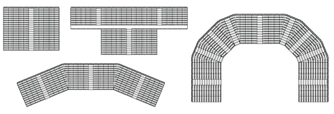 Demountable Bleacher Layout and Shape for Stadium