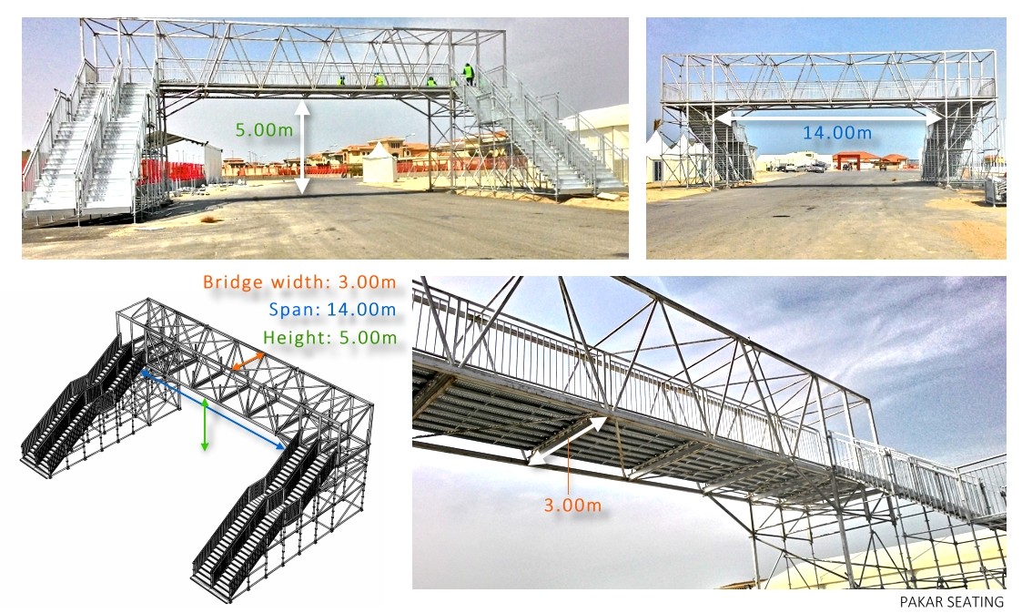 Temporary Steel Pedestrian bridge Baku 2015 European Games - Azerbaijan 